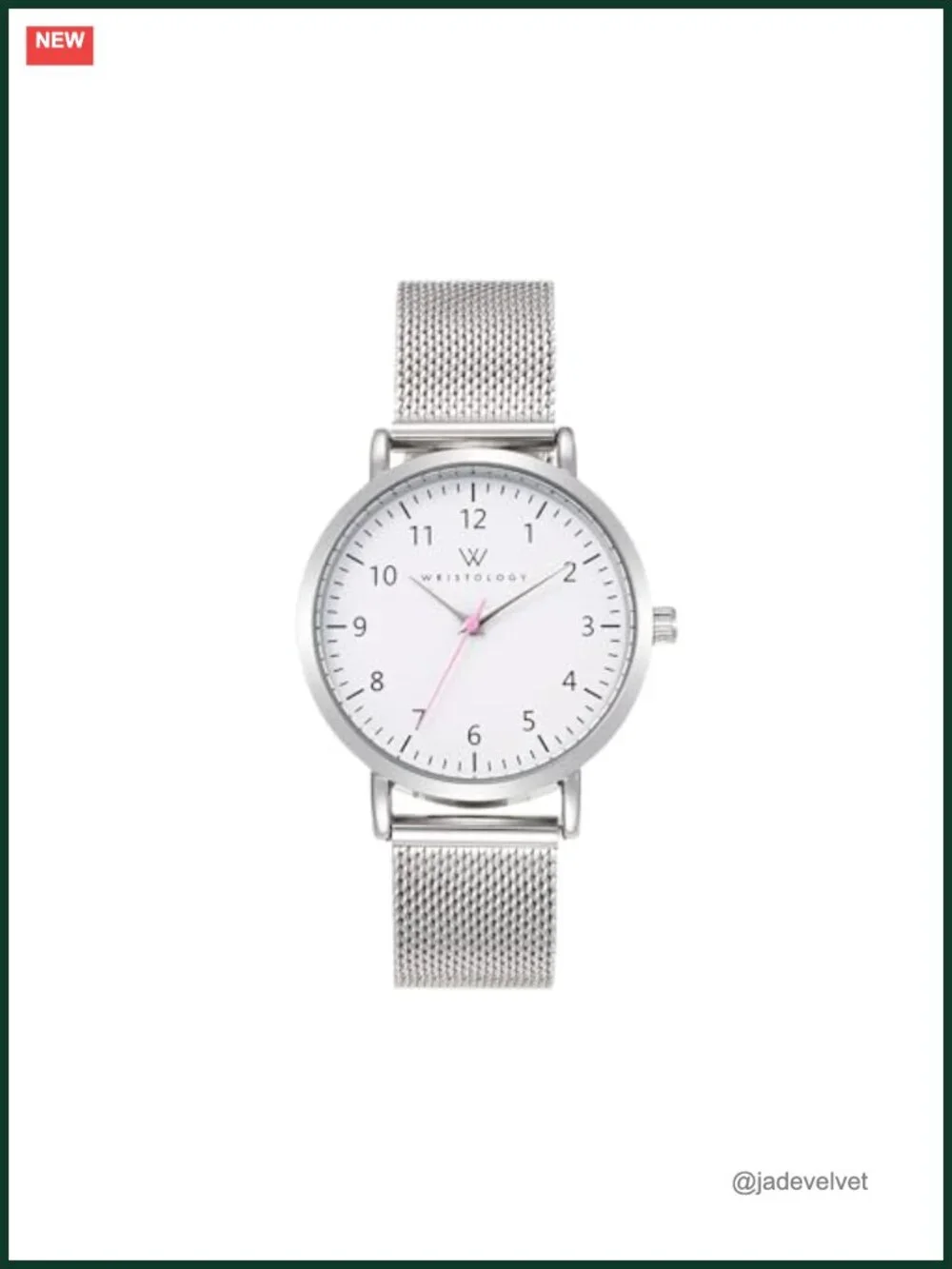 Womens Easy Read Analog Watch Interchangeable Metal Mesh Band Second Hand